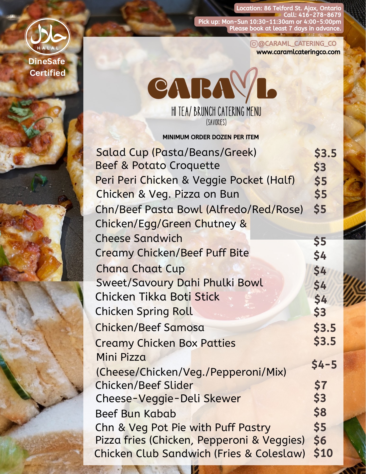 Hi Tea Catering Menu